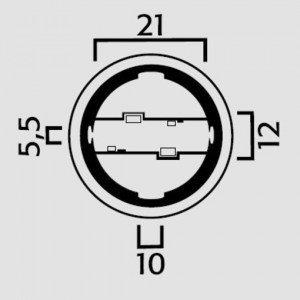 Колодка с проводами, для лампы c цоколем W3x16d