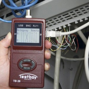 Тестер сетевых линий с USB-, RJ11- и BNC- соединениями. Testboy 28